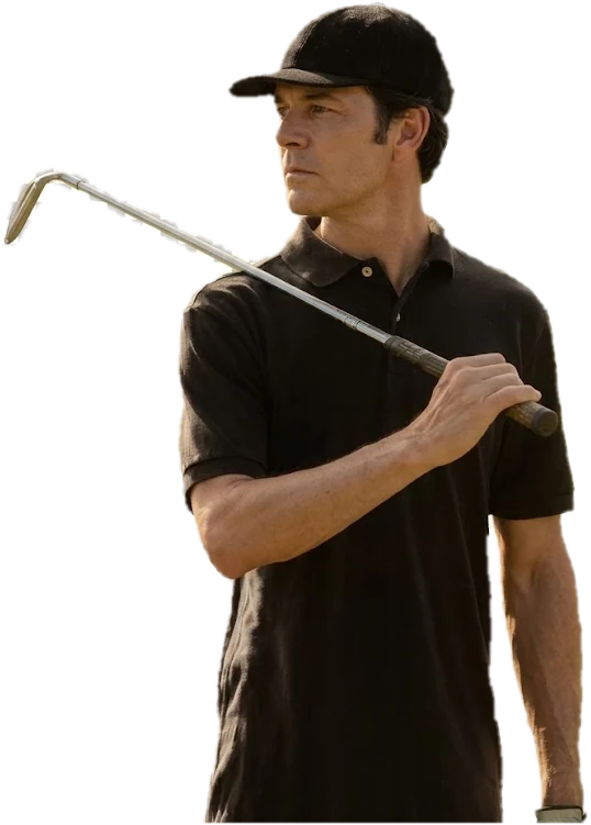 William Davies holding a golf club